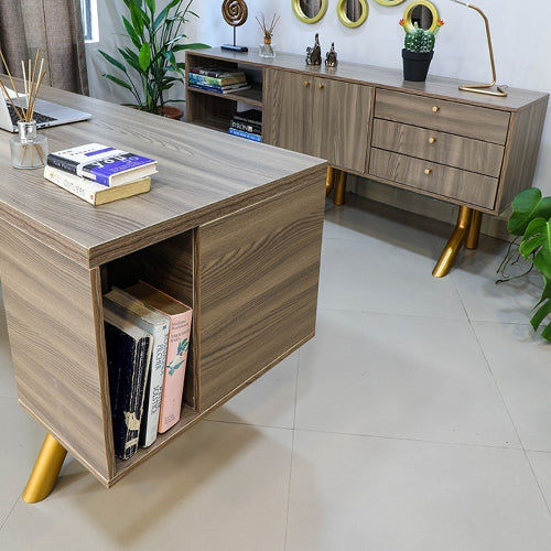 Eclectic Office Desk with Bookshelf @HOG - Home Office Garden Online Marketplace