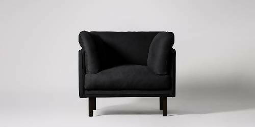 Jess Armchair- Black in Deep Velvet