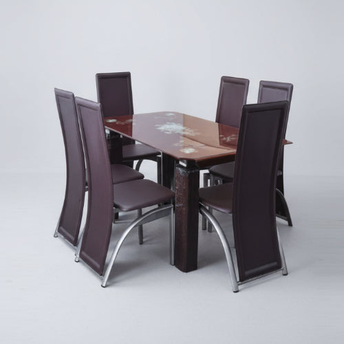 Glass Dining Table + 6 Chairs @HOG - Home Office Garden Online Marketplace