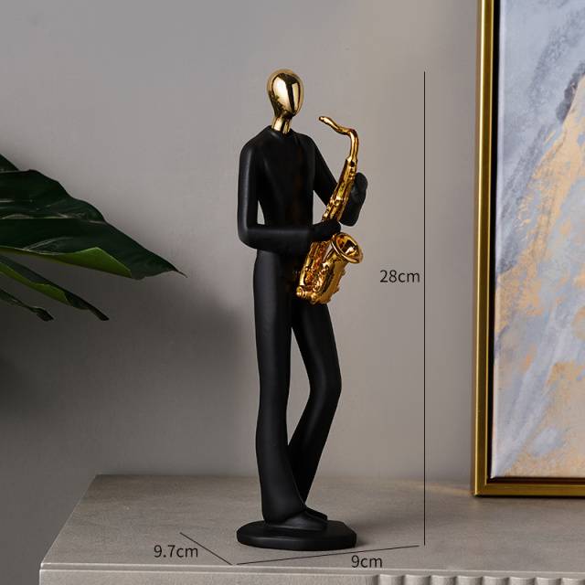 Golden Black Musician Figurine. Order @HOG 