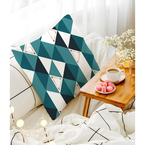 Nordic Geometric Triangle Cushion