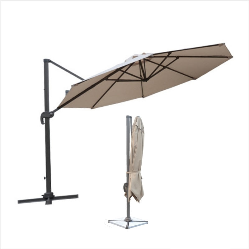 3.2m Cantilever Umbrella Parasol-Brown Home Office Garden | HOG-HomeOfficeGarden | HOG-Home.Office.Garden