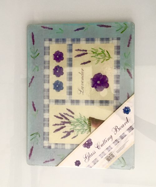 Linsan Lavender Classic Charm 12" X 18" Gilashin Yankan allo 