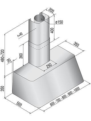 Ilve Kitchen Hood AG90. @HOG - Home Office Garden Online Marketplace