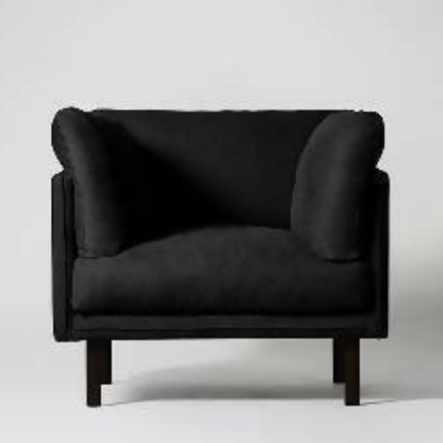 Jess Armchair- Black in Deep Velvet @HOG - Home Office Garden Online Marketplace