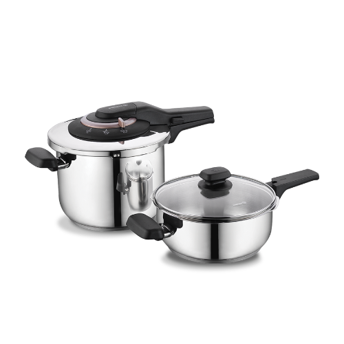 Korkmaz Vita Plus Quattro 4-Piece Pressure Cooker Set A168. @HOG - Home Office Garden Online Marketplace