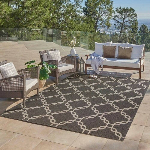 Rug From Studio By Brown Jordan, Links Pewter, 7ft 10in * 10ft HOG-Home Office Garden online marketplace.