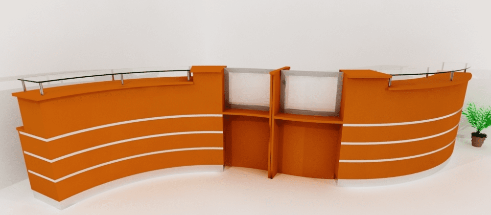 Meander Reception Desk - 5.4m. @HOG - Home Office Garden Online Marketplace