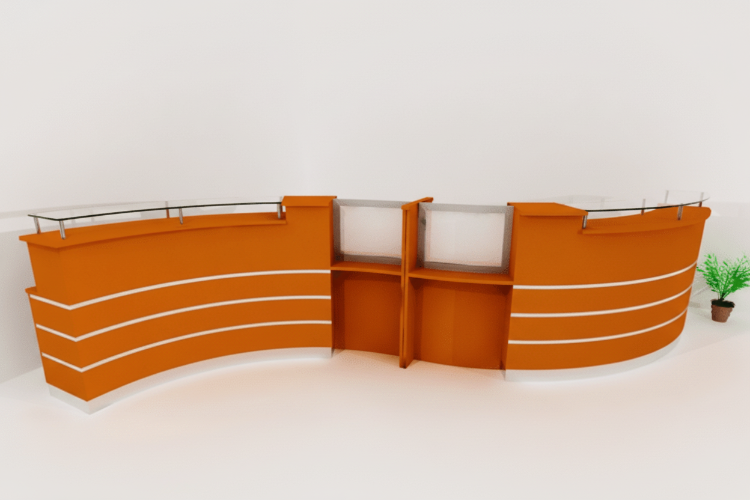 Meander Reception Desk - 5.4m. @HOG - Home Office Garden Online Marketplace