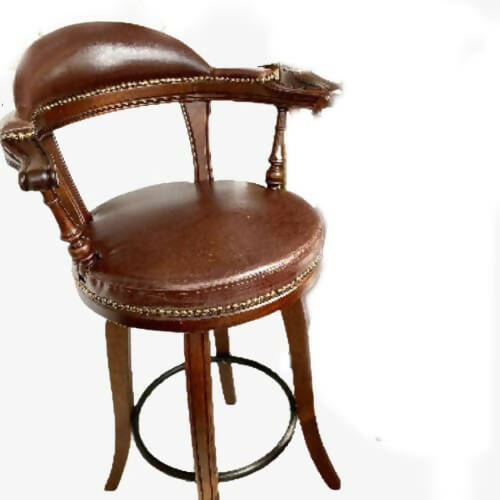 Italian Leather wooden chair