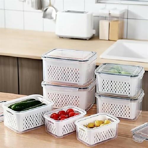 Refrigerator Storage Containers - Set Of 3