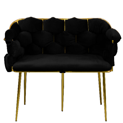 Olinpa Laura Tea Set with Gold Foot - Black. @HOG - Home Office Garden Online Marketplace