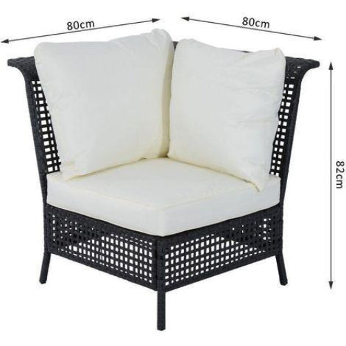 Outsunny Rattan Single Corner Sofa. @HOG - Home Office Garden Online Marketplace