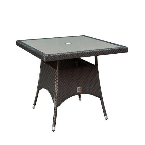 Rehau Rattan Brown 4 Seat Square Dining Set. @HOG - Home Office Garden Online Marketplace