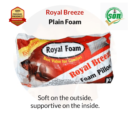 Royal Breeze Foam Firm Pillow - 1000Grms - Plain (Lagos Only) @HOG - Home Office Garden Online Marketplace