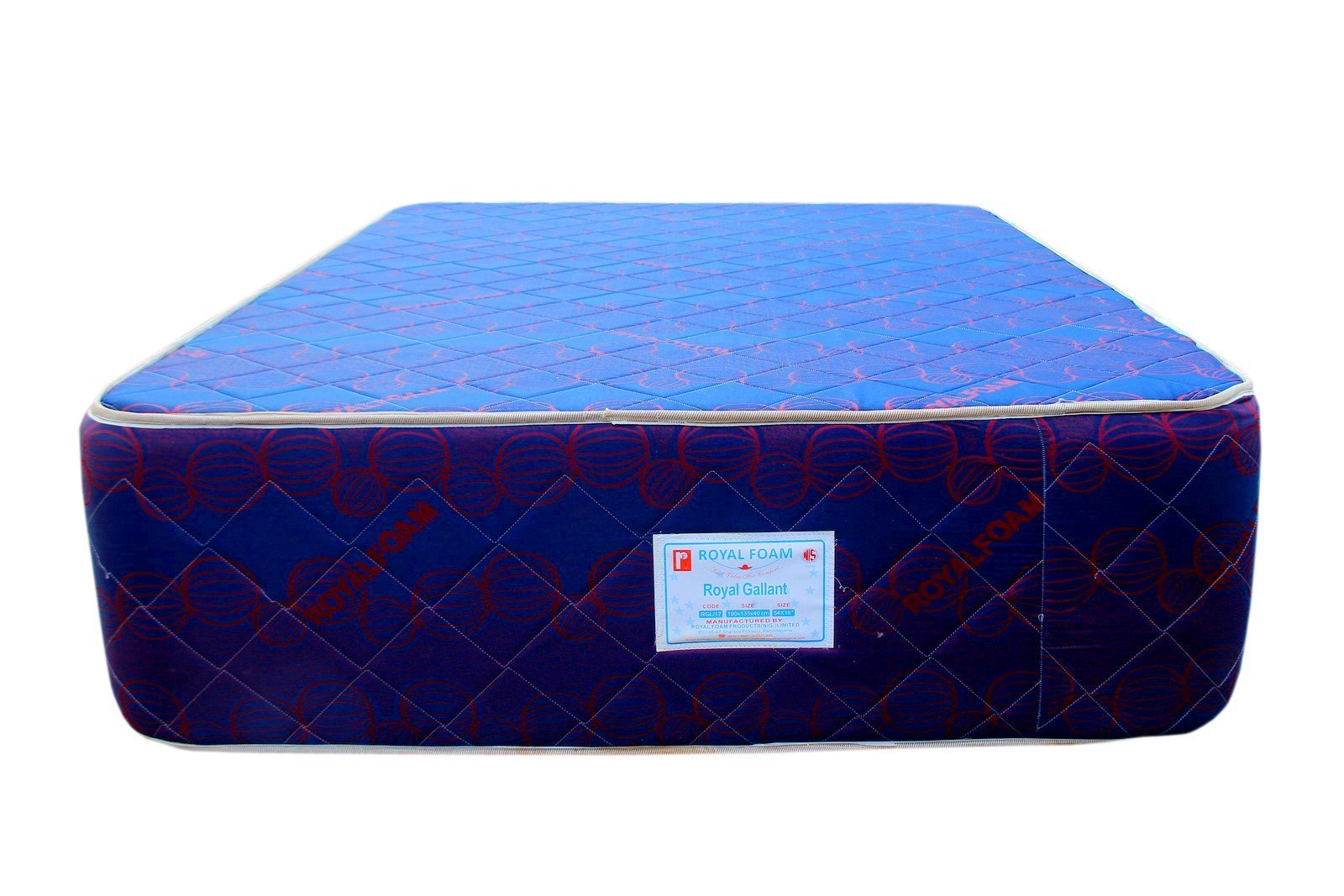 Royal Gallant Plus JACQUARD Fabric-Fully Quilted Mattress 190 X 135 X 20 CM(6ft x 4.5ft x 8inches)(Lagos Only) @HOG - Home Office Garden Online Marketplace