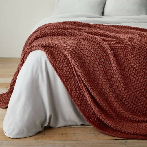 Casaluna Knit Blanket ''Dark Clay'' - Full Queen Home, Office, Garden online marketplace