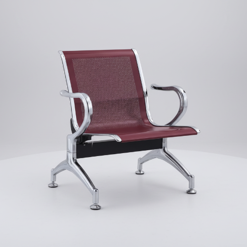 Single Metal Reception Chair - Burgundy @HOG - Home Office Garden Online Marketplace