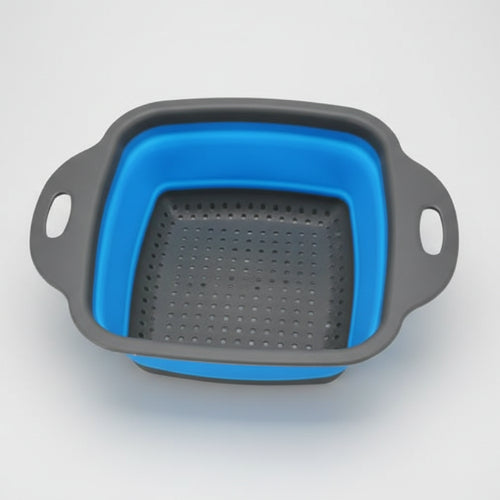 Square Silicone Colander Blue @HOG - Home Office Garden Online Marketplace