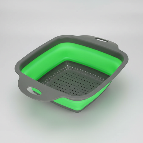 Square Silicone Colander Green @HOG - Home Office Garden Online Marketplace