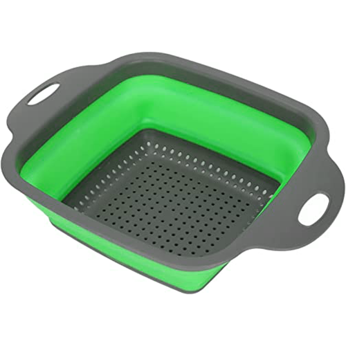 Square Silicone Colander Green @HOG - Home Office Garden Online Marketplace