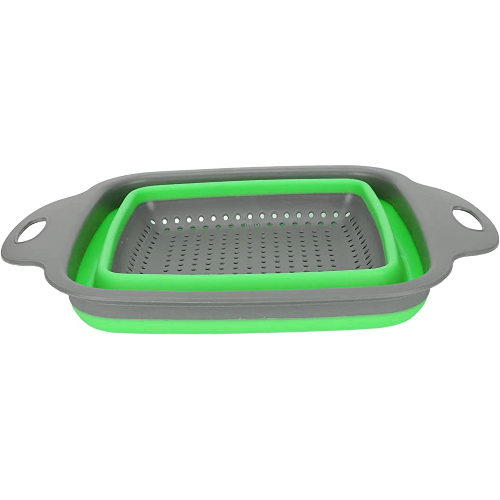 Square Silicone Colander Green @HOG - Home Office Garden Online Marketplace