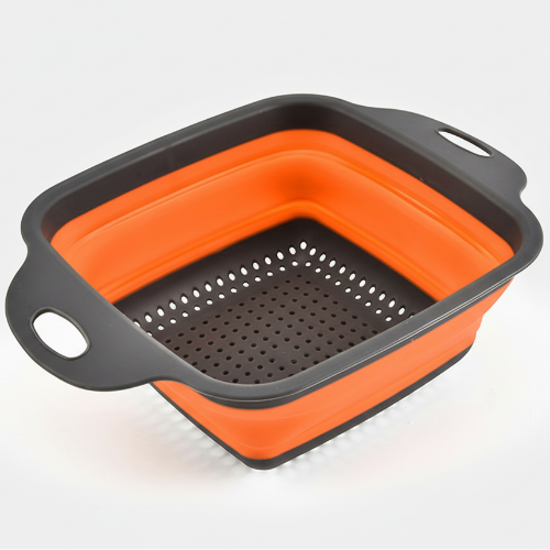 Square Silicone Colander Orange @HOG - Home Office Garden Online Marketplace