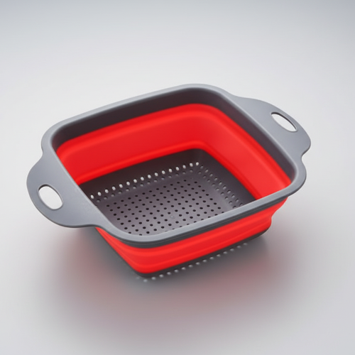 Square Silicone Colander Red @HOG - Home Office Garden Online Marketplace