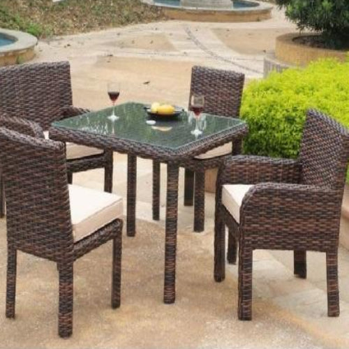 St Tropez Rattan 4 Seater Square Table Garden Furniture Set. @HOG - Home Office Garden Online Marketplace