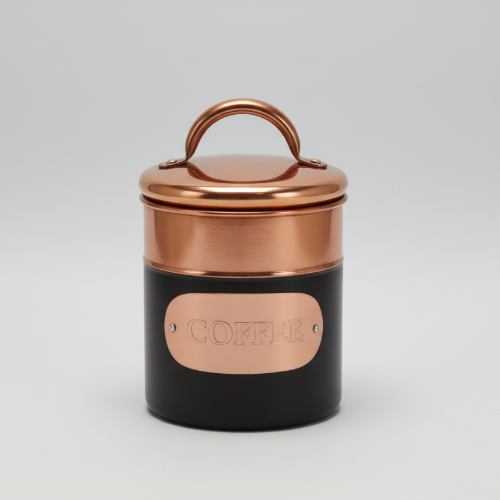 Tea Coffee Sugar Black Copper Canister @HOG - Home Office Garden Online Marketplace