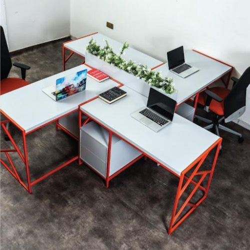 Trepiz 4 Man Workstation Office Desk @HOG - Home Office Garden Online Marketplace