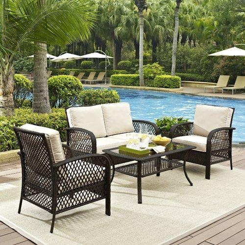 Tribeca 4 Piece Rattan with Cushion. @HOG - Home Office Garden Online Marketplace