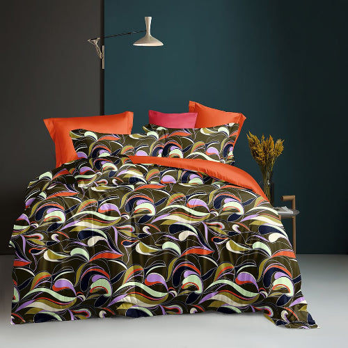 Unique Multi Color Stripes Bedding Set. @HOG - Home Office Garden Online Marketplace
