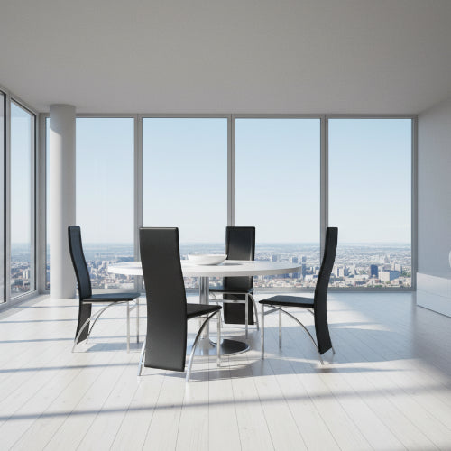 Vida - 4 Dining Chairs Steel - Black @HOG - Home Office Garden Online Marketplace