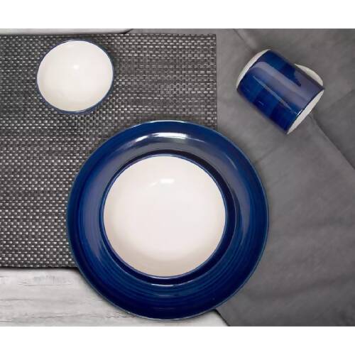 Evolution Hand Painted Navy 20-piece Dinnerware Set