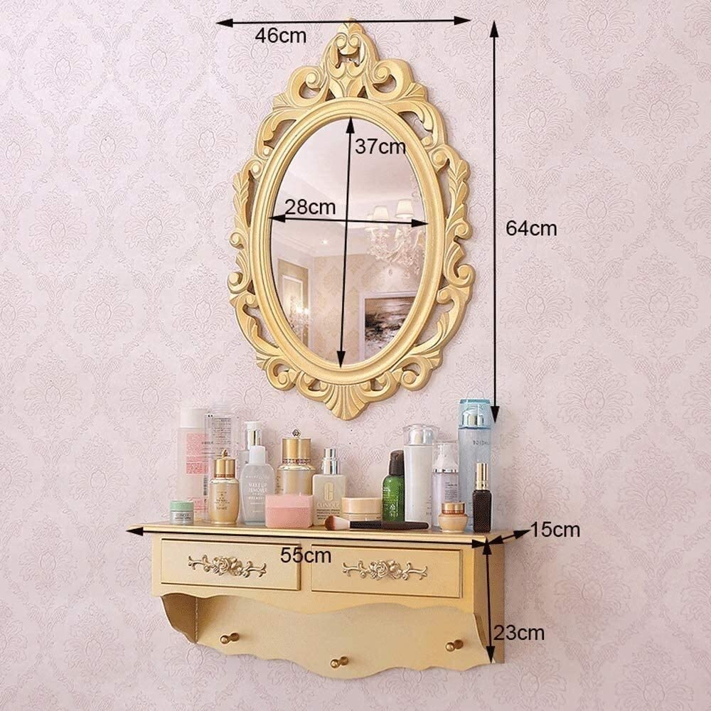 Amazon.com: AFEO-TV mount Dressing Table Makeup Table with Drawer Wall  Shelf Floating Shelf Cosmetic Jewelry Organize Storage Cabinet Photo Toy  Display Shelf Bedside Cabinet White : Home & Kitchen