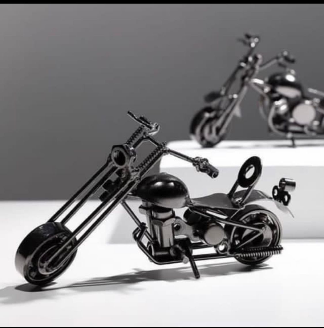 Ƙarfe Na Hannun Vintage Motor Bike Miniature