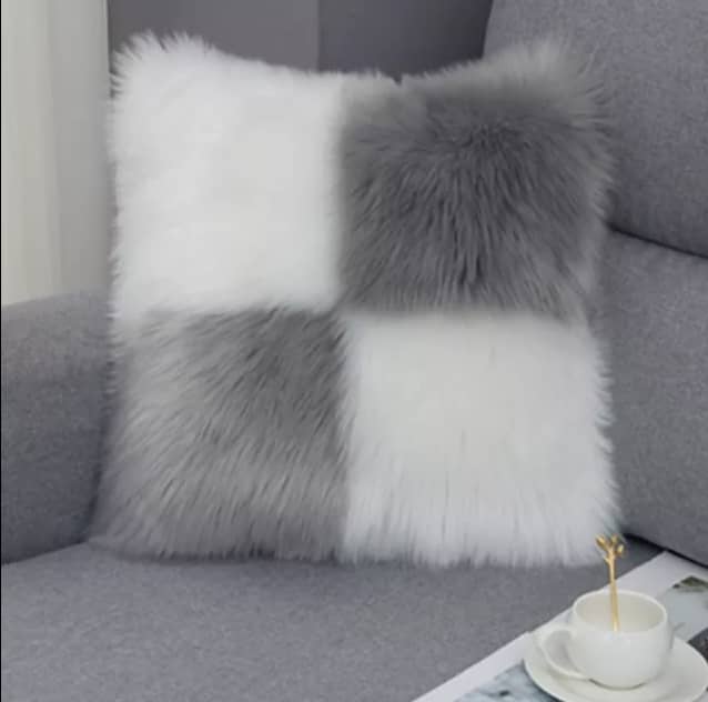 Unique Fur Throw Pillow 20 x 20 HOG-Home Office Garden online marketplace