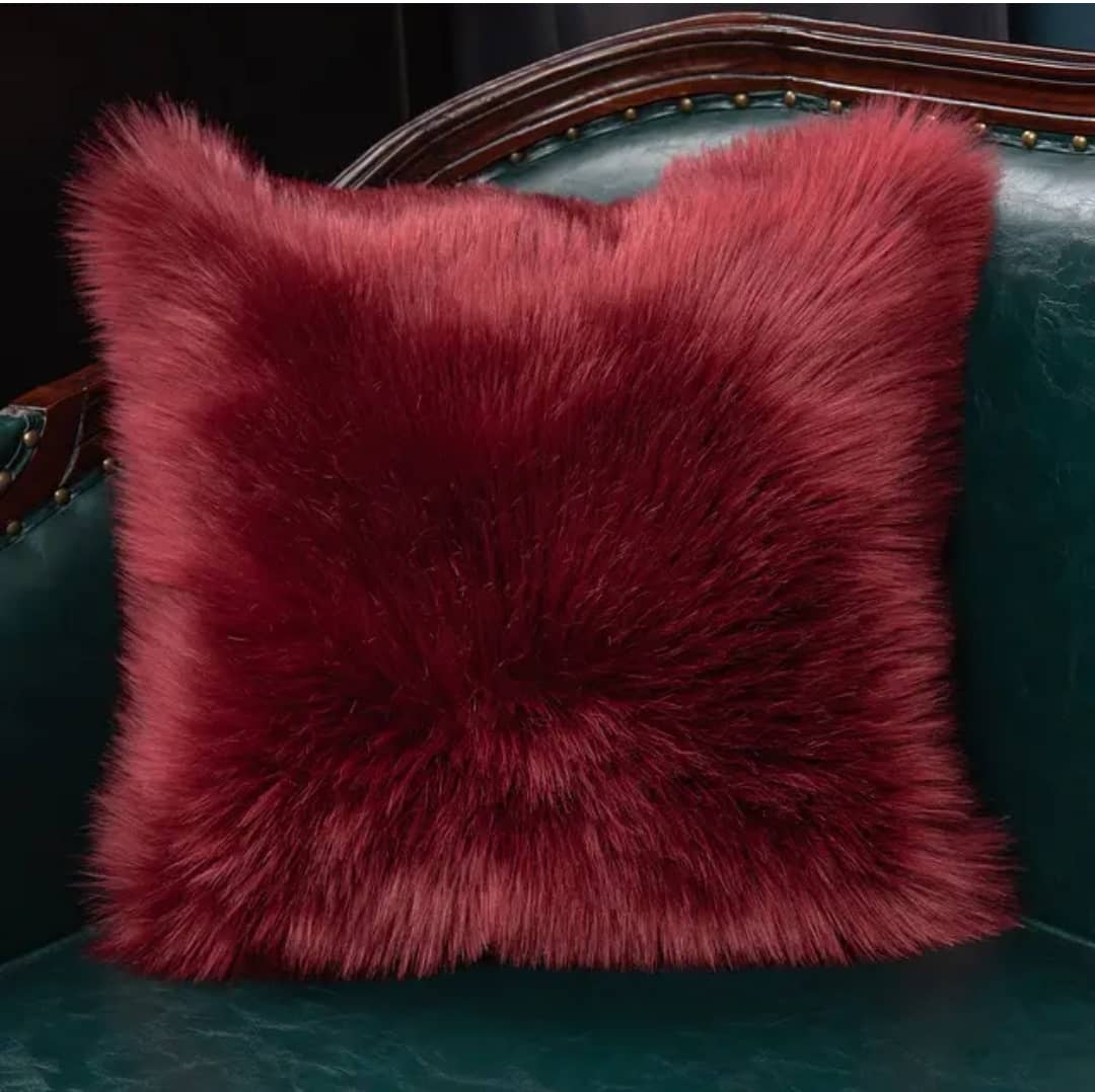 Unique Fur Throw Pillow 20 x 20 HOG-Home Office Garden online marketplace