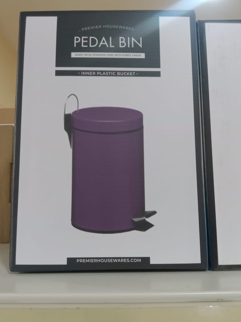 3L Pedal Bin - Purple Home Office Garden | HOG-HomeOfficeGarden | online marketplace
