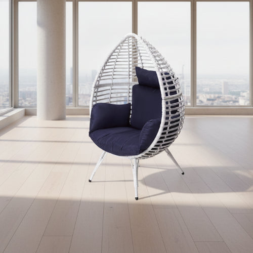 White Peaktop Patio Wicker Egg Chair. @HOG - Home Office Garden Online Marketplace