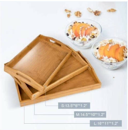 Set ot wooden trays - 3 Piece