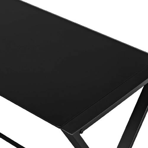 Walker Edison Modern X-Frame Glass & Metal L-Shaped Corner Computer Desk, 51 Inch, Black Home Office Garden furniture online marketplace