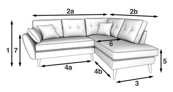 Zinc Left Hand Sectional Sofa @HOG - Home Office Garden Online Marketplace