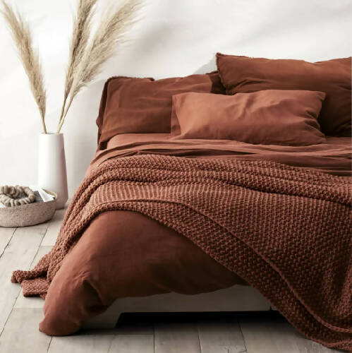 Casaluna Knit Blanket Dark Clay Full Order @HOG