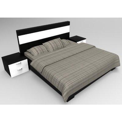 Adelia Series; 6 x 6 Feet Bed frame (Black and White) Home Office Garden | HOG-HomeOfficeGarden | online marketplace