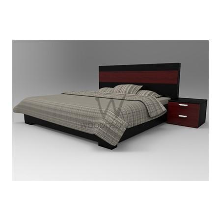 Adelia Series; 6 x 6 Feet Bedframe (Black and Red-brown) Home Office Garden | HOG-HomeOfficeGarden | online marketplace