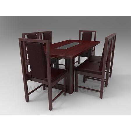 alvar-pad-series-6-seater-dining-red-brown-656420601876  HomeOfficeGarden Home Office Garden | HOG-HomeOfficeGarden | HOG 