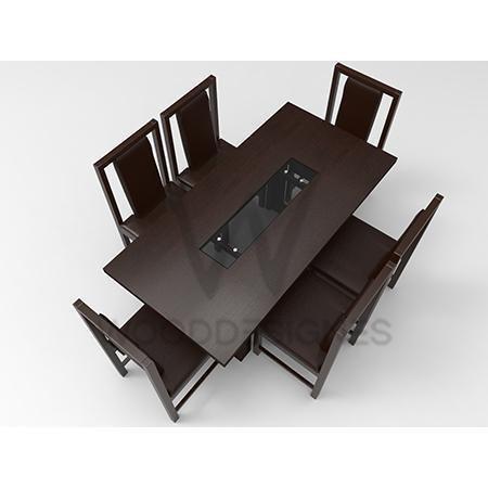 alvar-pad-series-6-seater-dining-set-dark-brown-656538697748 HomeOfficeGarden Home Office Garden | HOG-HomeOfficeGarden | HOG 