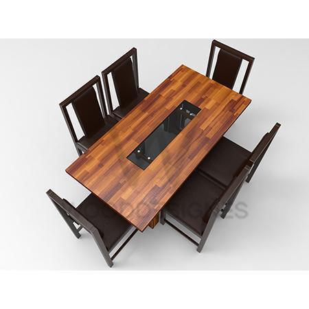 alvar-pad-series-6-seater-dining-set-teak-656506519572 HomeOfficeGarden Home Office Garden | HOG-HomeOfficeGarden | HOG 